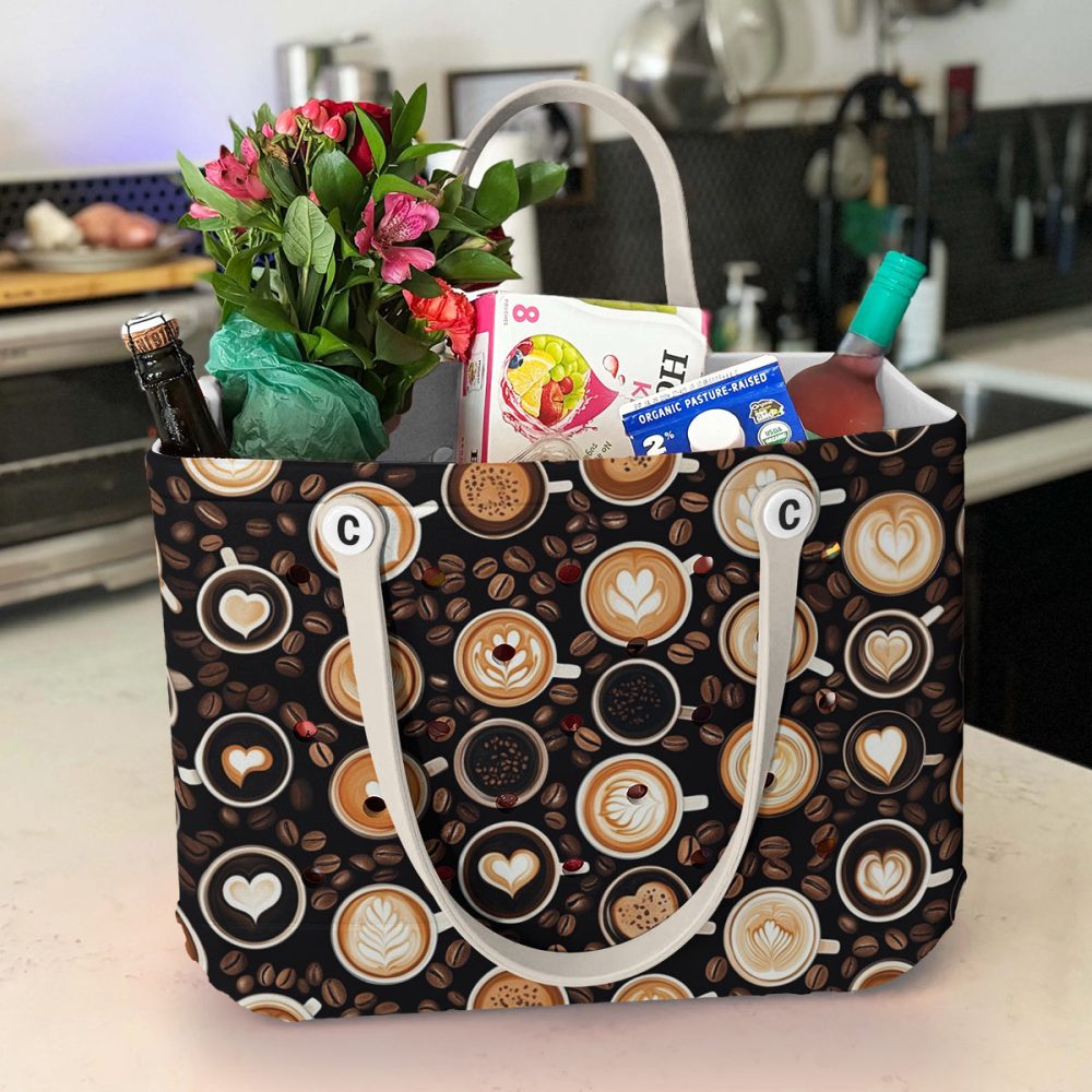 Bucket Tote Bag, Limited Edition Bogg Bag, Beach Bag Cup Of Love - Image 4