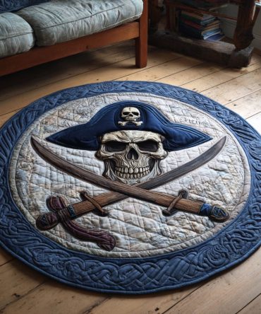 Cutlass Pirate Quilted Round Mat