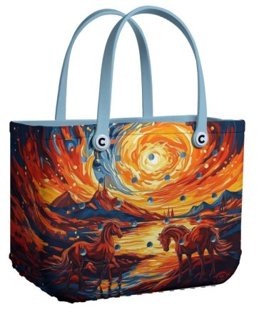 Bucket Tote Bag, Limited Edition Bogg Bag, Beach Bag Wild Sunset