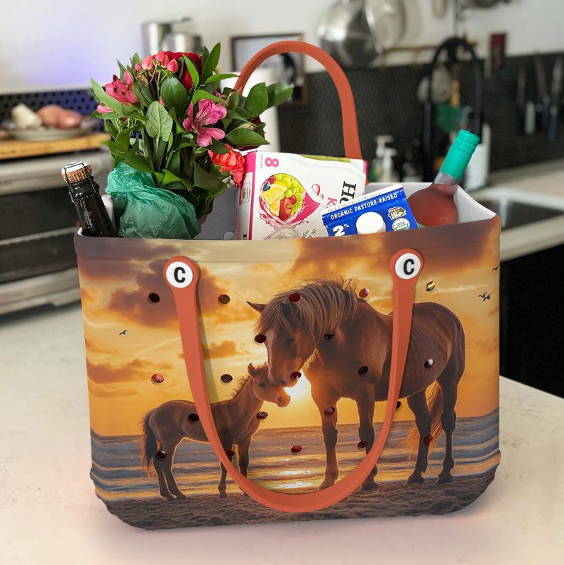 Bucket Tote Bag, Limited Edition Bogg Bag, Beach Bag Majestic Love - Image 5