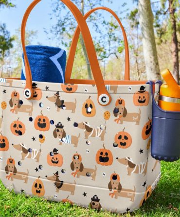 Bucket Tote Bag, Limited Edition Bogg Bag, Beach Bag Dachshund Halloween Costume