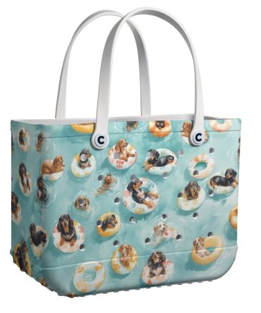 Chic Dog Print Tote Bag - Waterproof, Spacious & Stylish For Pet Lovers