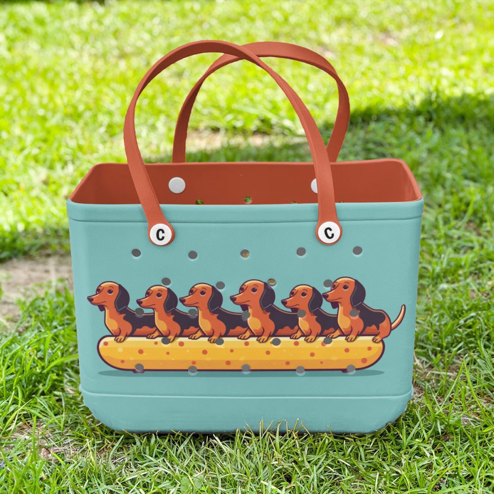 Dachshund Delight Beach Tote - Durable, Cute & Spacious For Fun Days Out! - Image 2