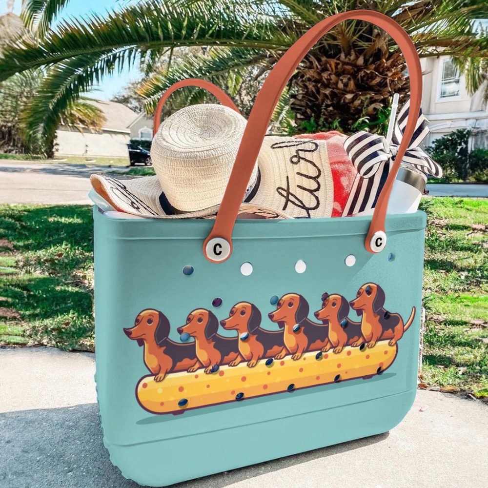 Dachshund Delight Beach Tote - Durable, Cute & Spacious For Fun Days Out! - Image 4