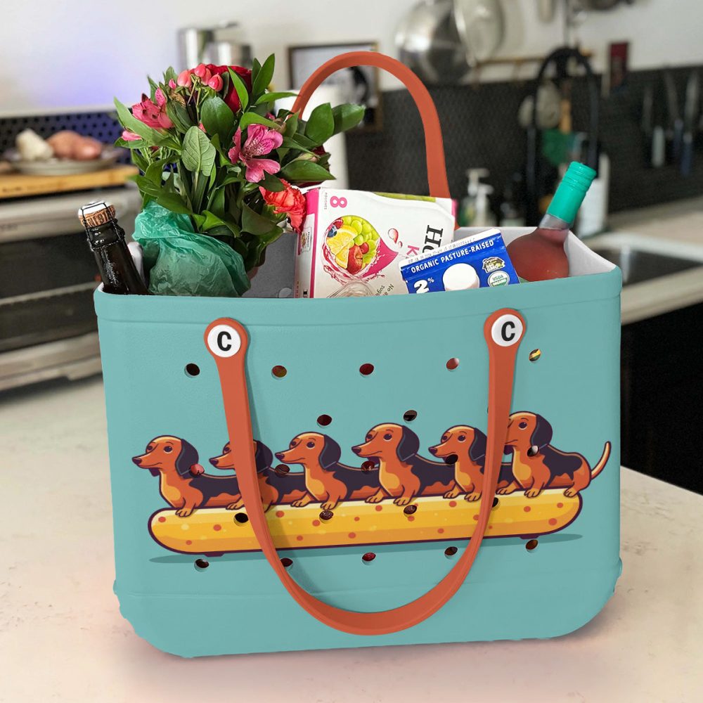 Dachshund Delight Beach Tote - Durable, Cute & Spacious For Fun Days Out! - Image 6
