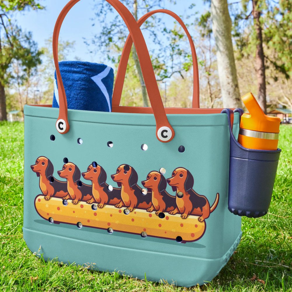 Dachshund Delight Beach Tote - Durable, Cute & Spacious For Fun Days Out! - Image 3