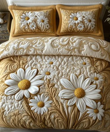 Daisy Delight 3-Piece Quilted Bedding Set