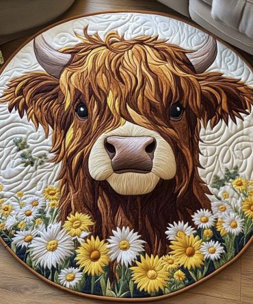 Daisy Delight Quilted Round Mat