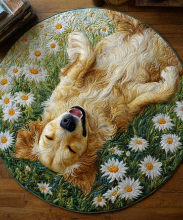 Daisy Glow Quilted Round Mat
