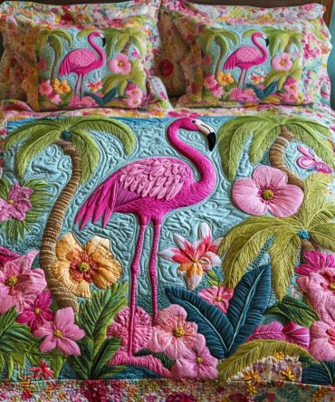 Dancing Waters 3-Piece Quilted Bedding Set