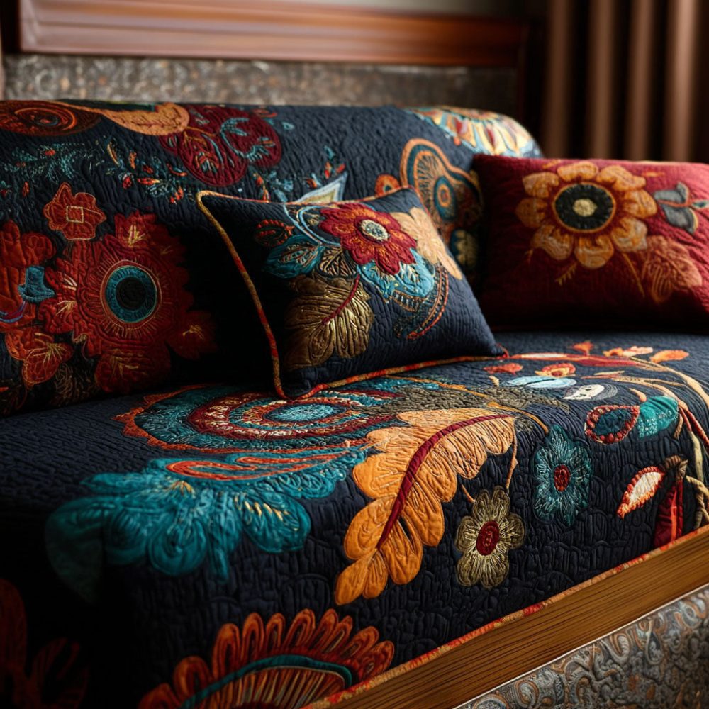 Dandelion Sky Quilted Sofa Cover