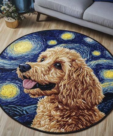 Dapper Pup Quilted Round Mat