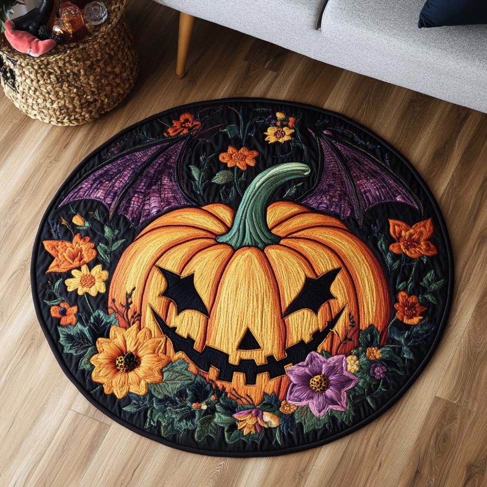Dark Harvest Quilted Round Mat