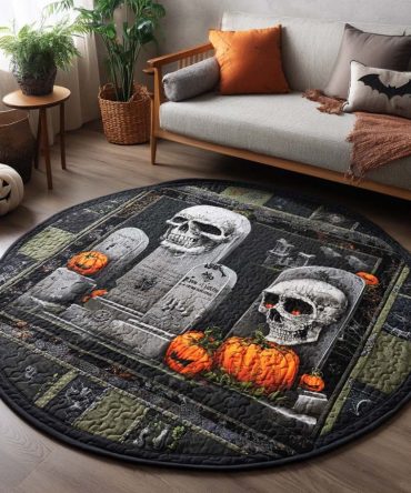 Dark Harvest Quilted Round Mat