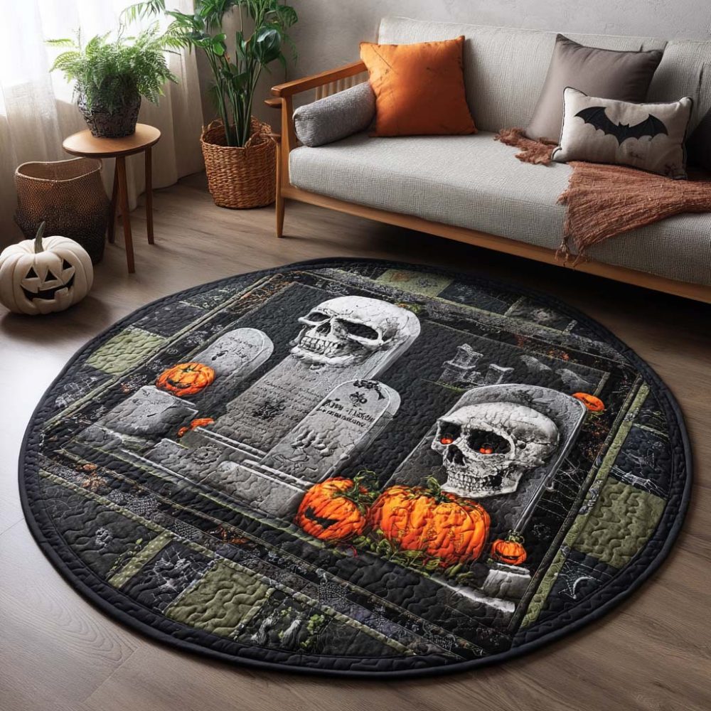 Dark Harvest Quilted Round Mat