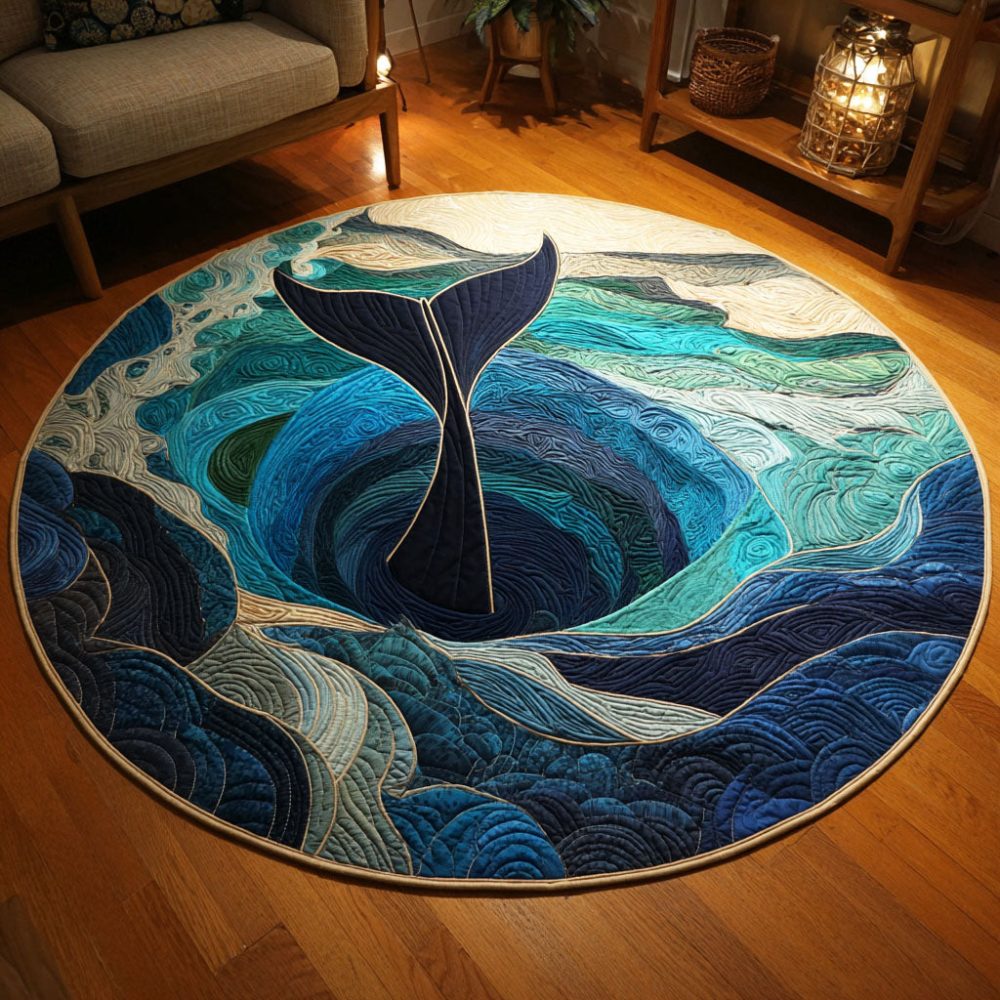 Deep Dive Quilted Round Mat