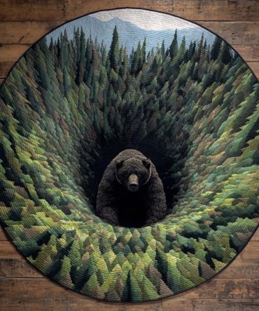 Deep Forest Quilted Round Mat