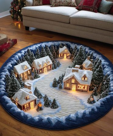 Deep Retreat Quilted Round Mat