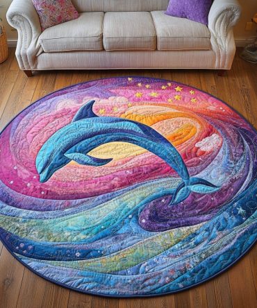 Deep Waters Quilted Round Mat