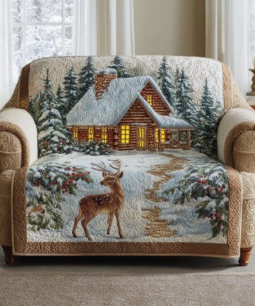 Deer Cabin Quilted Sofa Cover