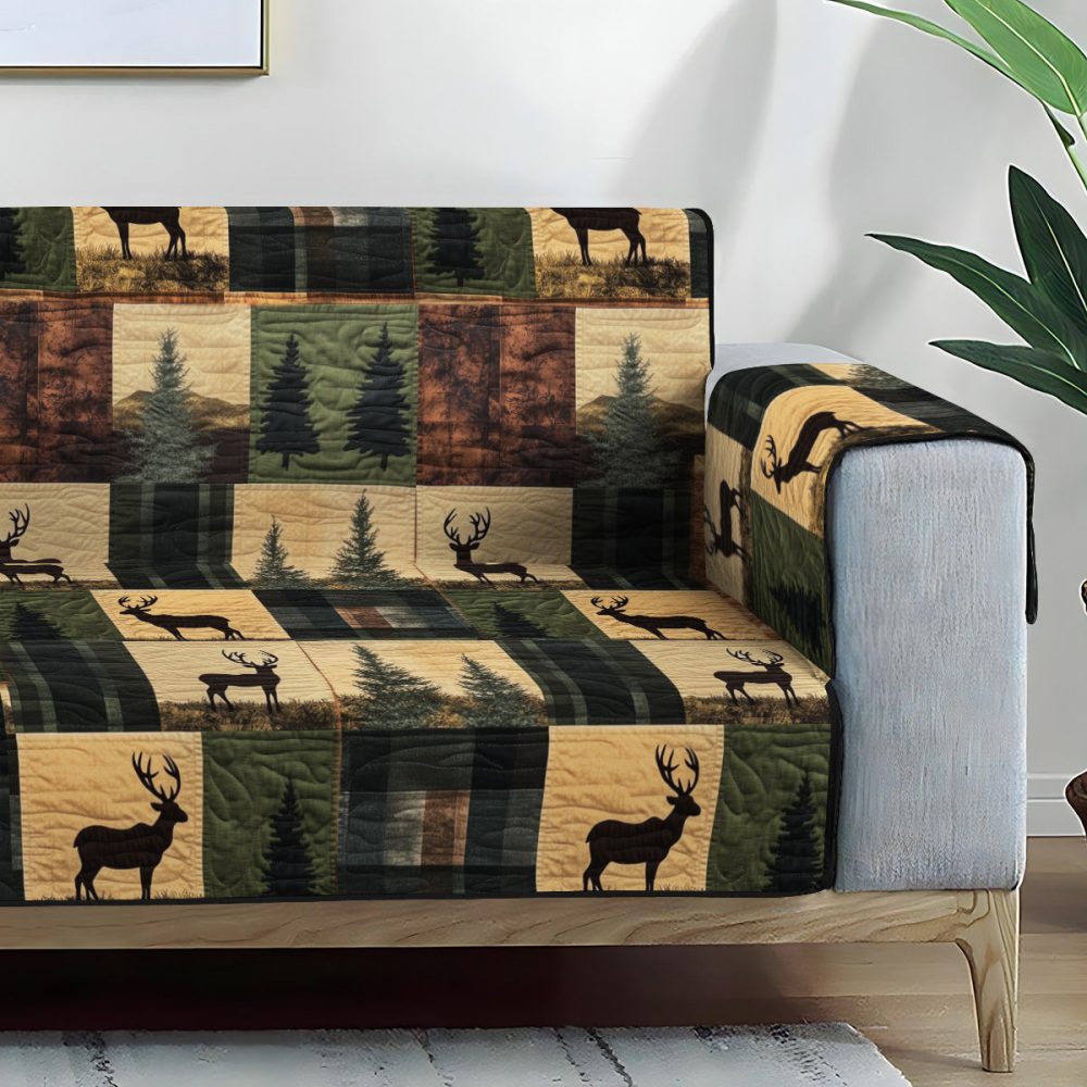 Deer Valley Haven Quilted Sofa Cover - Image 2
