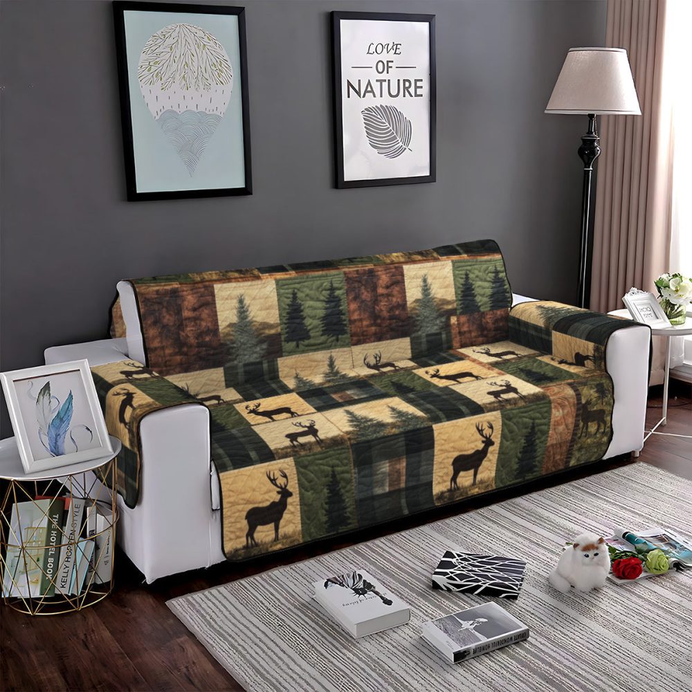 Deer Valley Haven Quilted Sofa Cover - Image 3