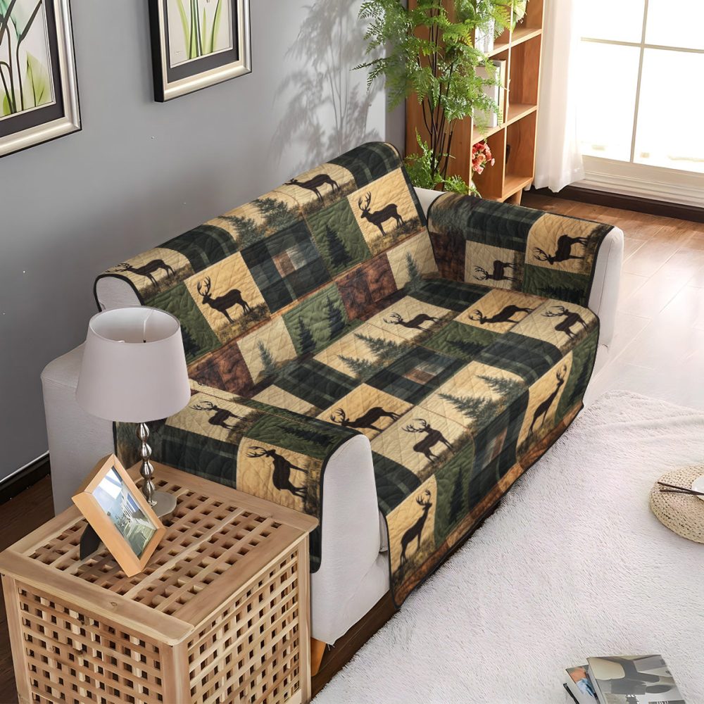 Deer Valley Haven Quilted Sofa Cover - Image 4