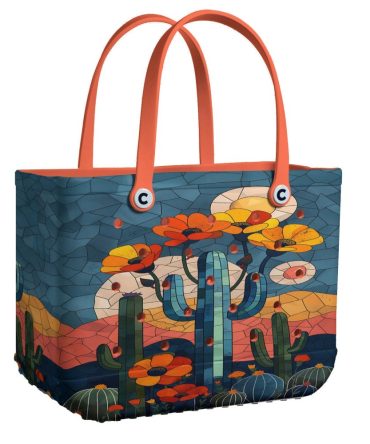 Bucket Tote Bag, Limited Edition Bogg Bag, Beach Bag Desert Sunset