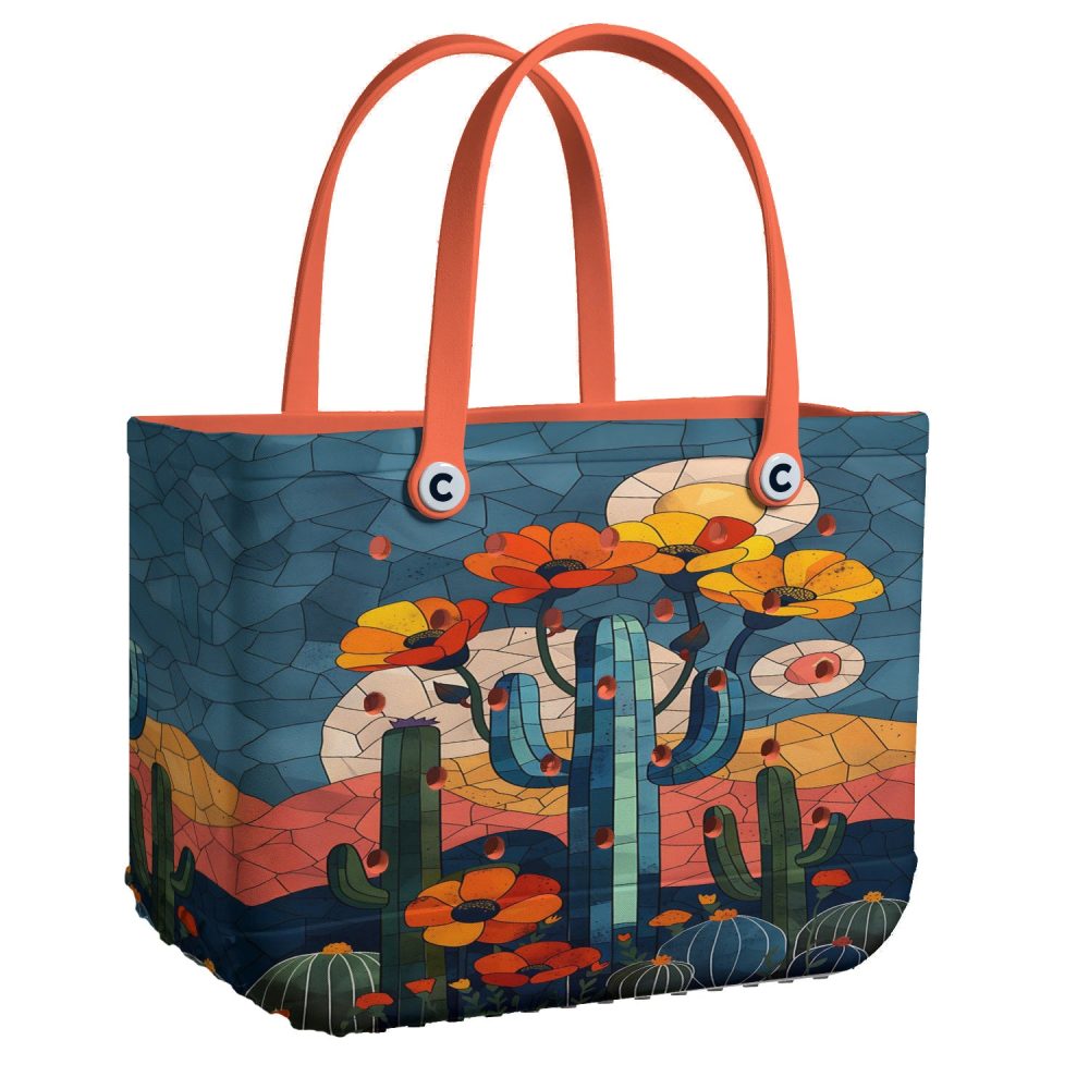 Bucket Tote Bag, Limited Edition Bogg Bag, Beach Bag Desert Sunset