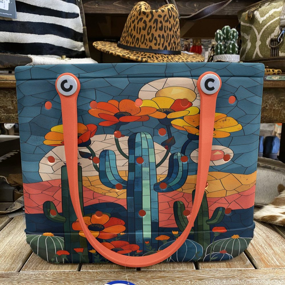 Bucket Tote Bag, Limited Edition Bogg Bag, Beach Bag Desert Sunset - Image 6