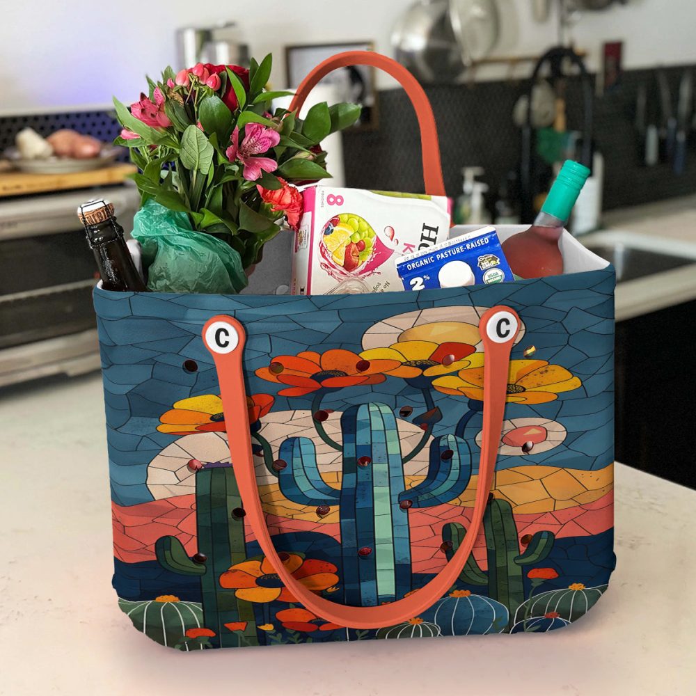 Bucket Tote Bag, Limited Edition Bogg Bag, Beach Bag Desert Sunset - Image 4