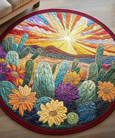 Desert Bloom Quilted Round Mat