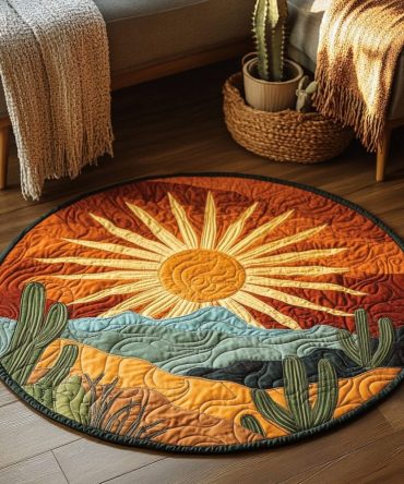 Desert Bloom Quilted Round Mat