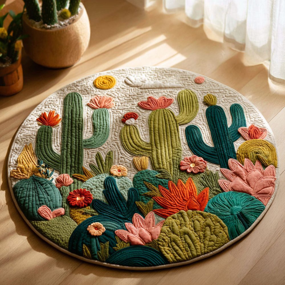 Desert Eden Quilted Round Mat