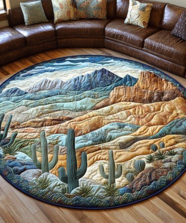 Desert Escape Quilted Round Mat