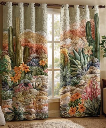Desert Glow Horizon Quilted Curtains