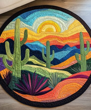 Desert Mirage Quilted Round Mat