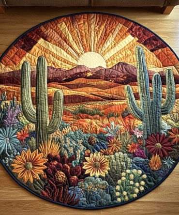 Desert Mirage Quilted Round Mat