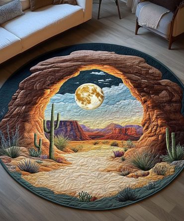 Desert Moon Quilted Round Mat