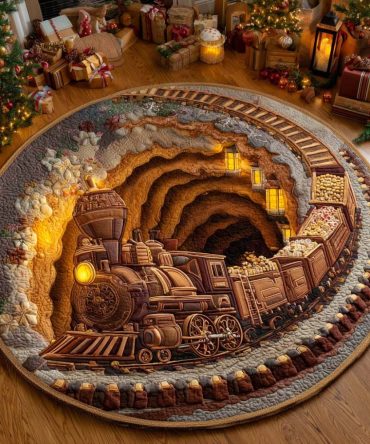 Desert Ridge Railway Quilted Round Mat