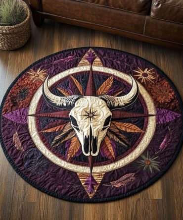 Desert Totem Quilted Round Mat