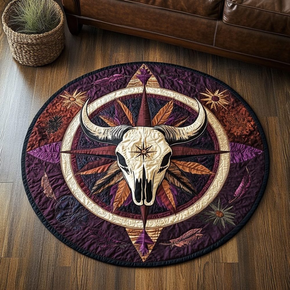Desert Totem Quilted Round Mat