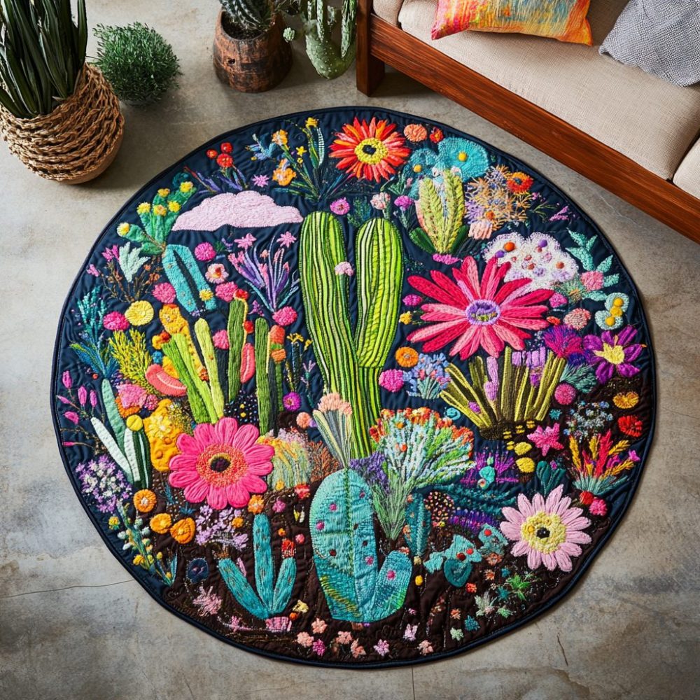 Desert Vibes Retreat Quilted Round Mat