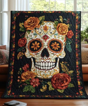Dia De Los Muertos Quilted Blanket