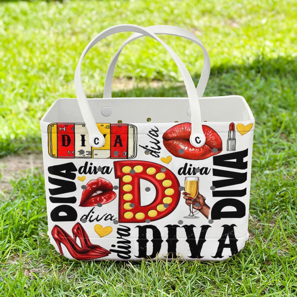 Bucket Tote Bag, Limited Edition Bogg Bag, Beach Bag Diva Style - Image 2