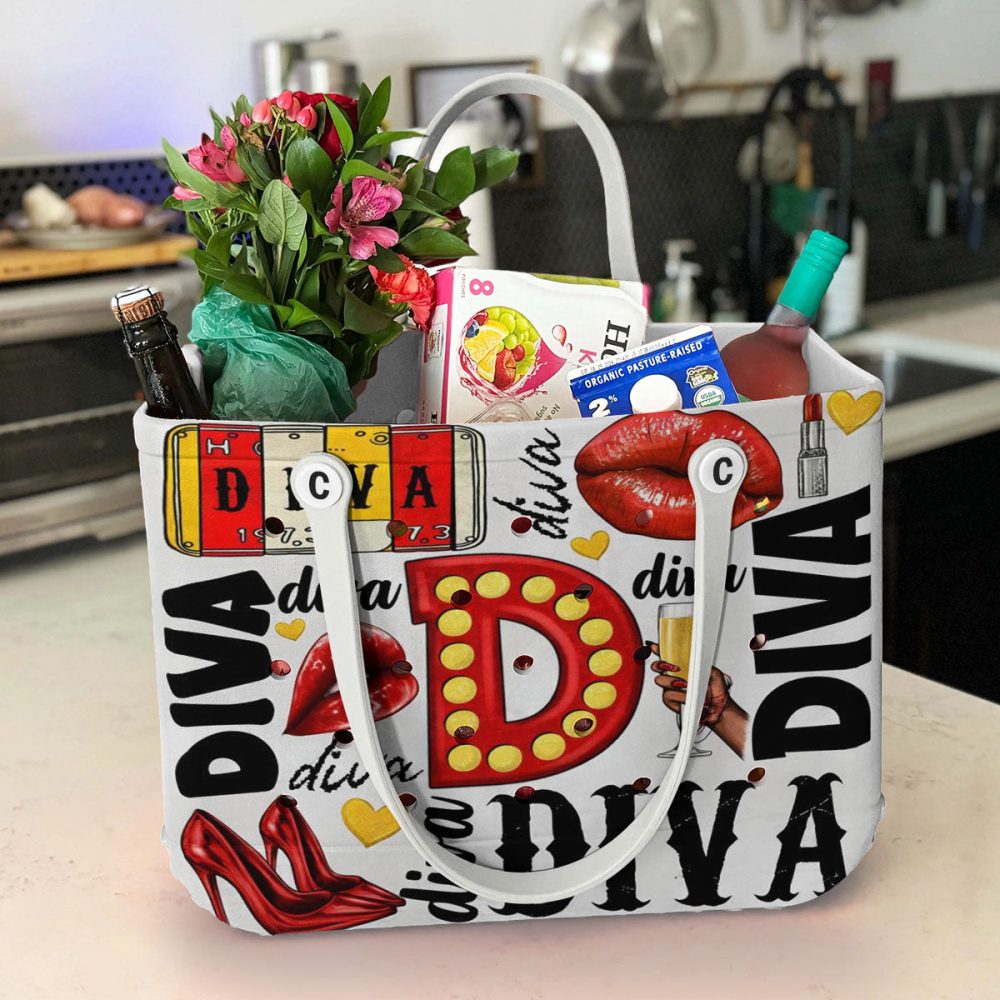 Bucket Tote Bag, Limited Edition Bogg Bag, Beach Bag Diva Style - Image 4