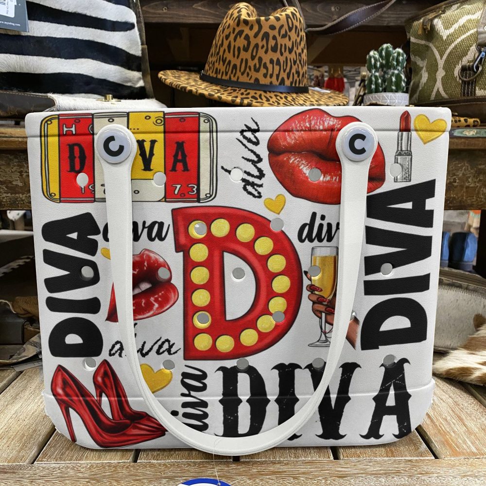 Bucket Tote Bag, Limited Edition Bogg Bag, Beach Bag Diva Style - Image 6