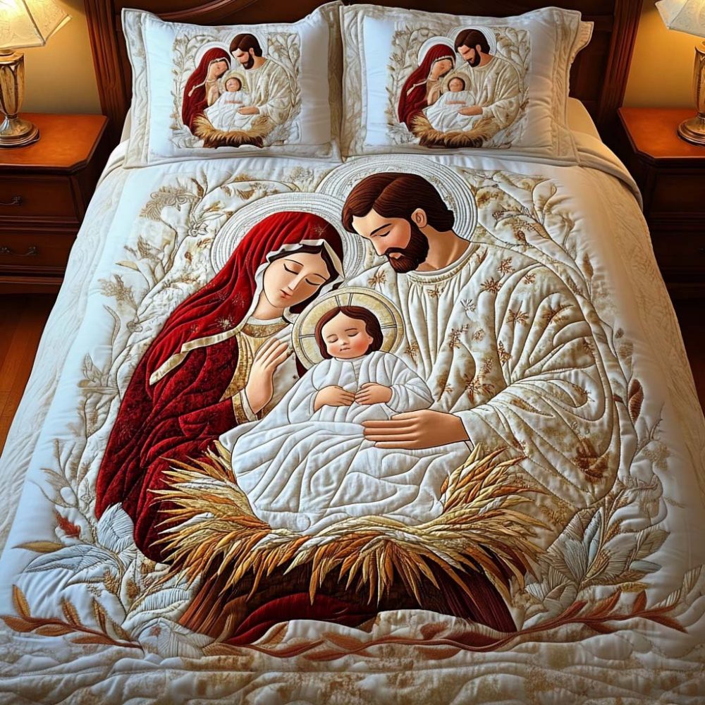 Divine Embrace 3-Piece Quilted Bedding Set