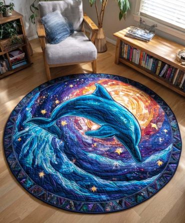 Dolphin Bay Quilted Round Mat