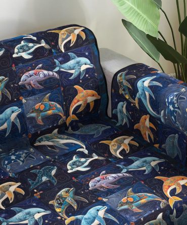 Dolphin Dreams Quilted Sofa Cover
